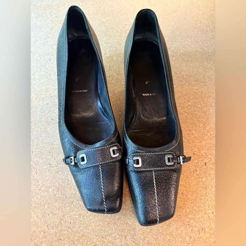 Prada Black Leather Loafers